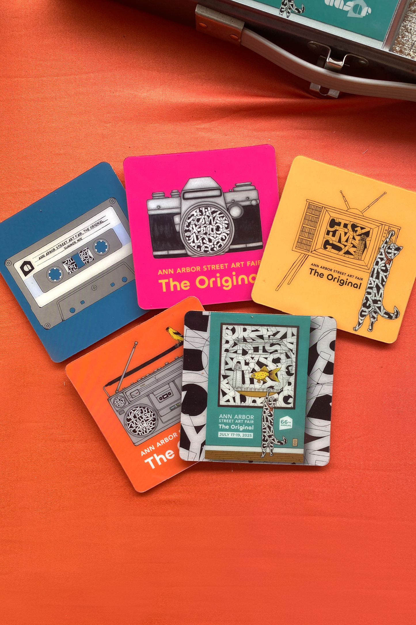 2025 Poster Coasters (set of 5) - Featured Artist Andy Adams