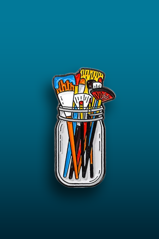 Enamel Pin - Messy Brushes