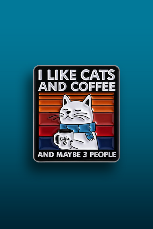 Enamel Pin - Coffee & Cats
