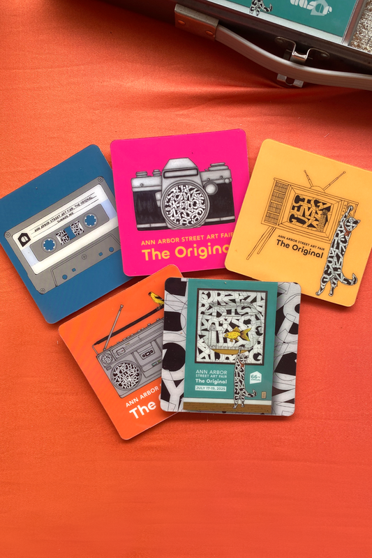 2025 Poster Coasters (set of 5) - Featured Artist Andy Adams